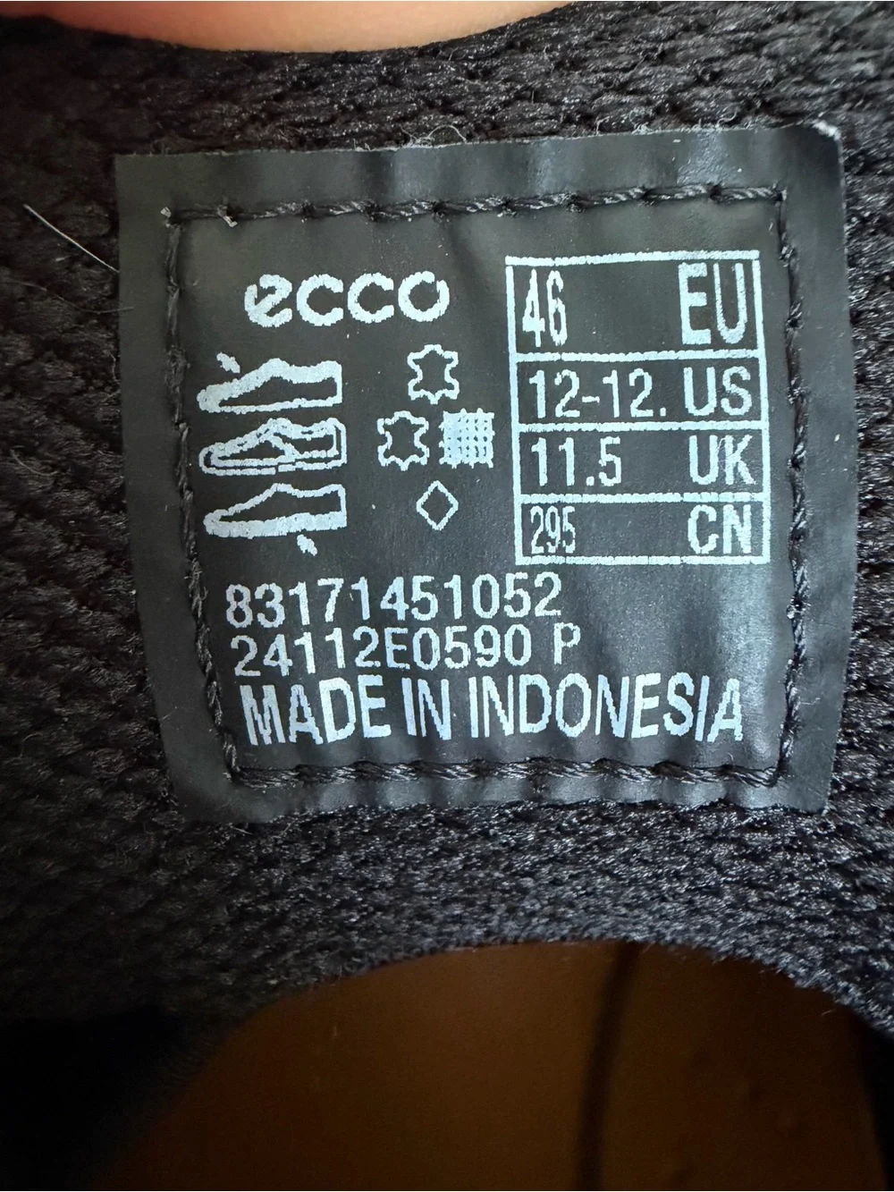 ECCO Track Gore-Tex Men’s Leather Walking Shoes Black EU 46 US 12-12.5 Waterproo